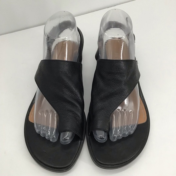 Vionic Ella Leather Women’s Toe Loop Arch Support Comfort Sandal Black Size 8M - Picture 9 of 12